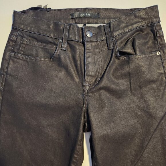 Joe’s Jeans Harley Skinny Mid-Rise Black Wax Coated Jeans Size 28 NEW NWT - Picture 12 of 16